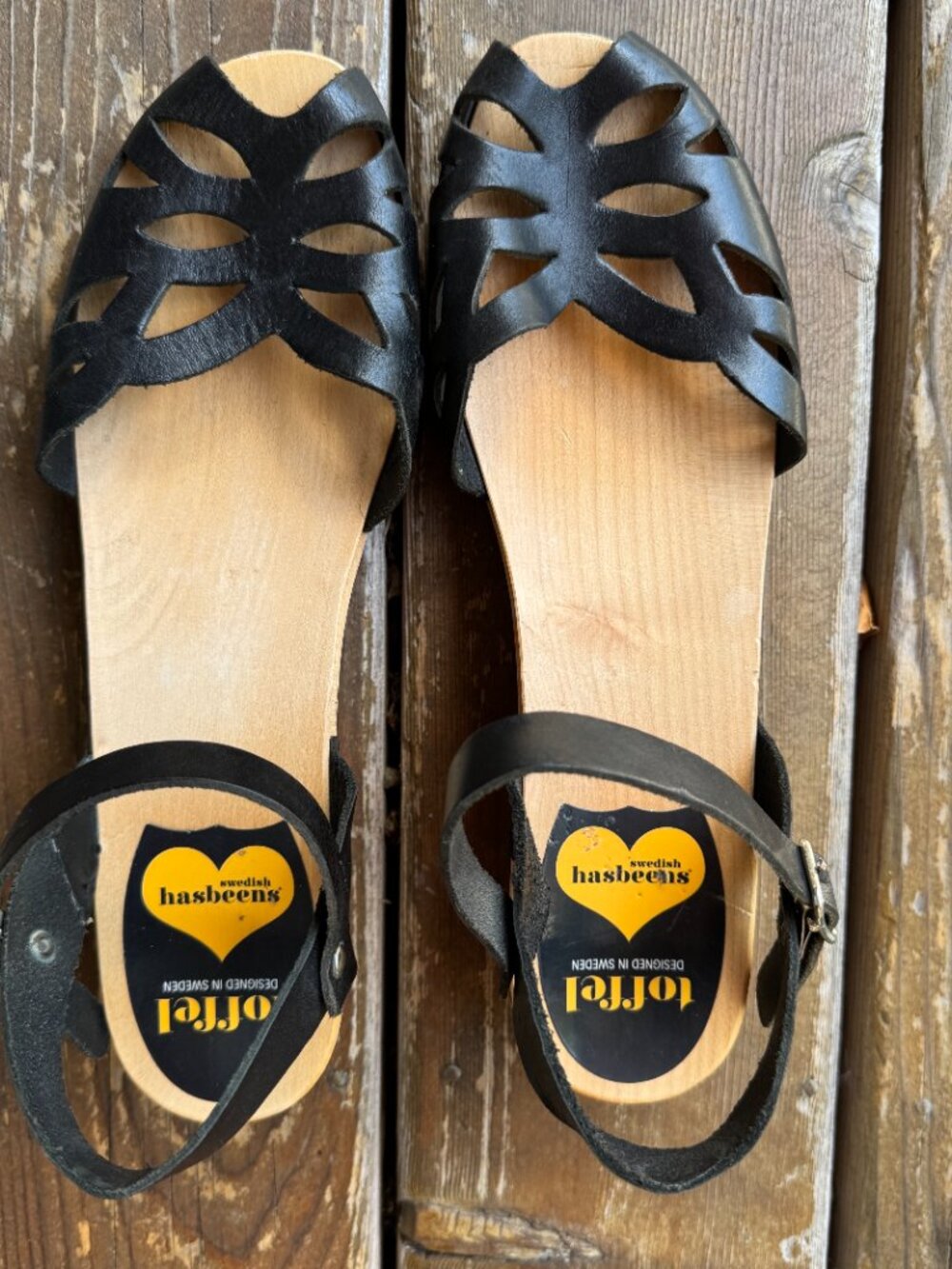 Swedish Hasbeens Black Ornament Clog Sandal in Women's US 10/41EU - Retail $260 - Picture 9 of 16